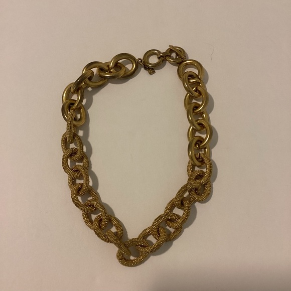 Banana Republic Necklace Chunky Gold Tone Textured Statement Piece - Picture 10 of 10